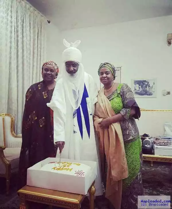Photos: Emir of Kano & wives cut his 55th birthday cake
